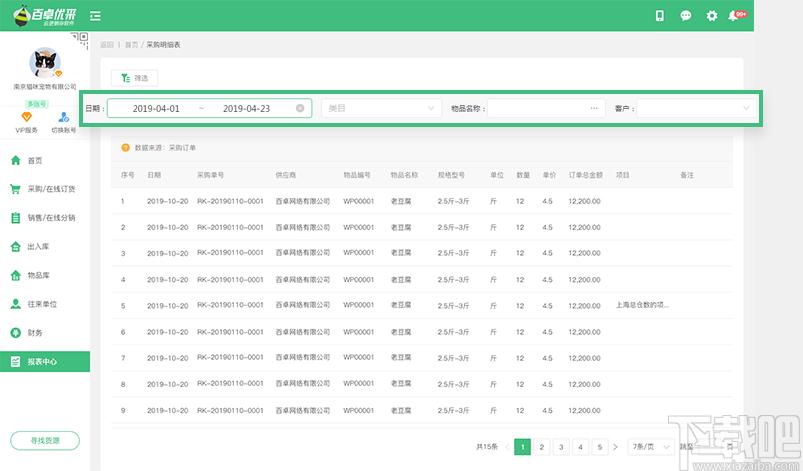 百卓优采云进销存下载,云进销存软件